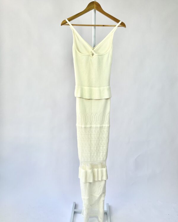 Vestido midi de tricot off white C CLUB - P *nunca usado* - VENDIDO SIST OTO