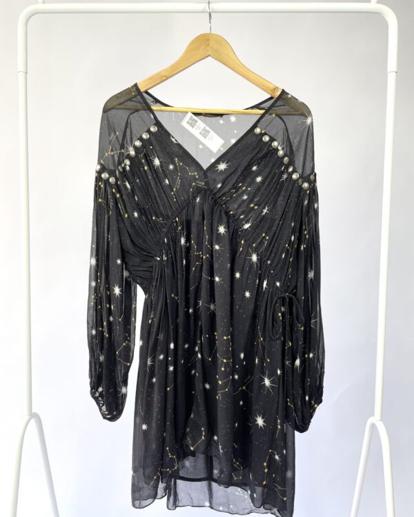 Vestido curto preto estrelas ANIMALE - 38 - VENDIDO SISTEMA OTO