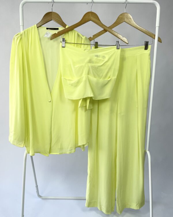 Trijunto calça top e kimono verde lima ANIMALE - 38