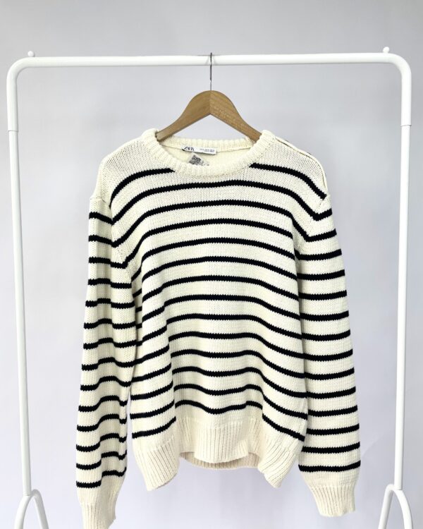 Casaco de tricot bran com listras ZARA - GG
