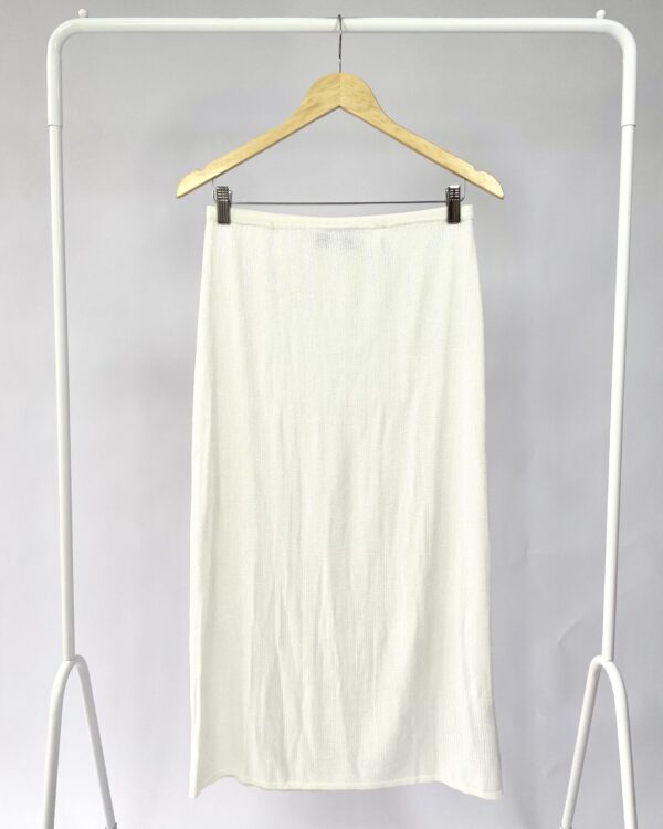 Saia midi branca de paete ZARA - M - VENDIDO SISTEMA OTO