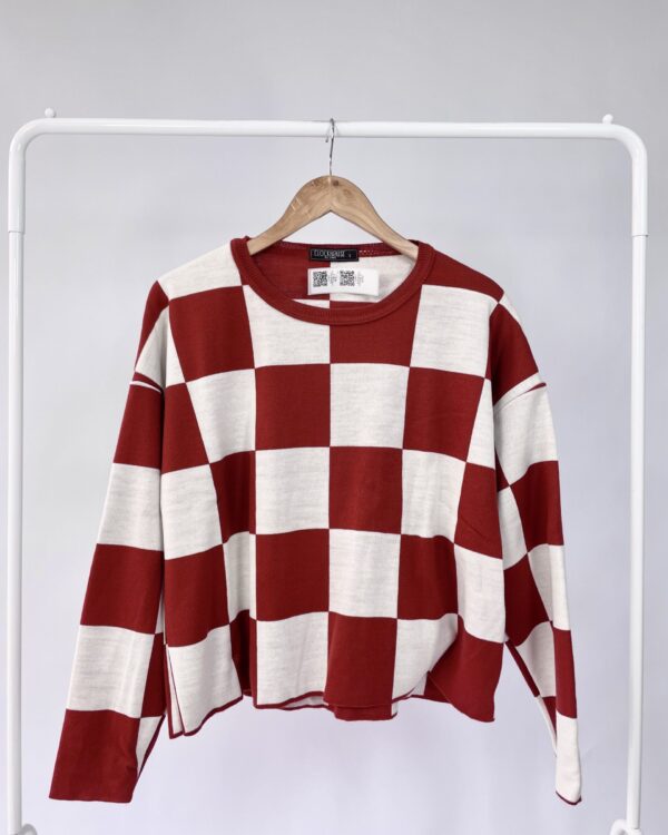 Blusa de tricot quadriculada CLOCK HOUSE - G - VENDIDO SIST OTO
