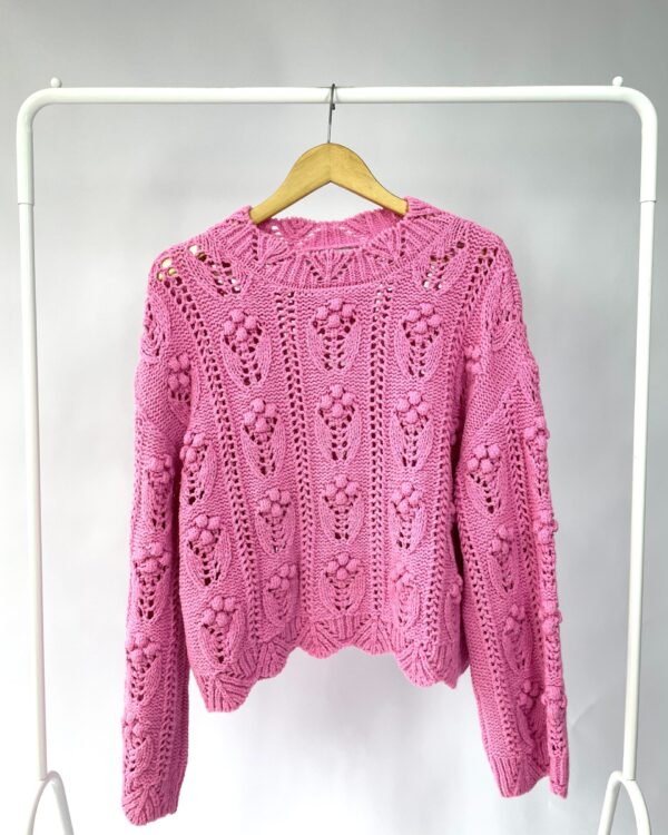 Casaco de tricot rosa ZARA - G - VENDIDO SISTEMA OTTO