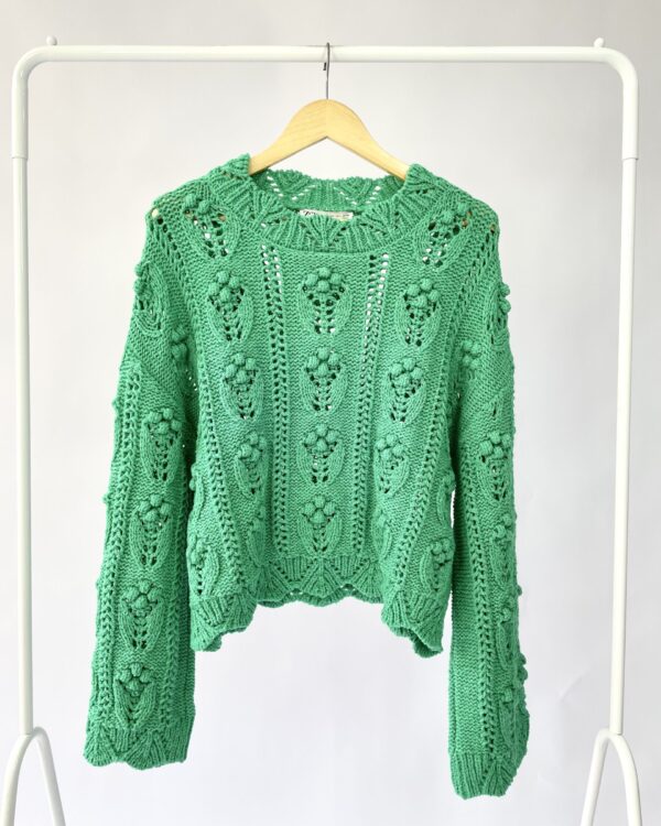 Casaco de tricot verde ZARA - G - VENDIDO SISTEMA OTTO