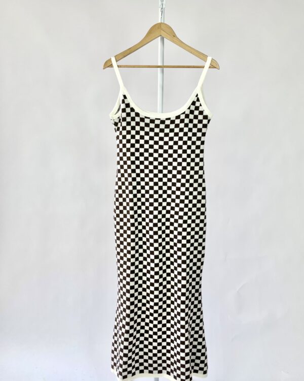 Vestido midi quadriculado MINDSE7 C&A - G-vendido sistema otto