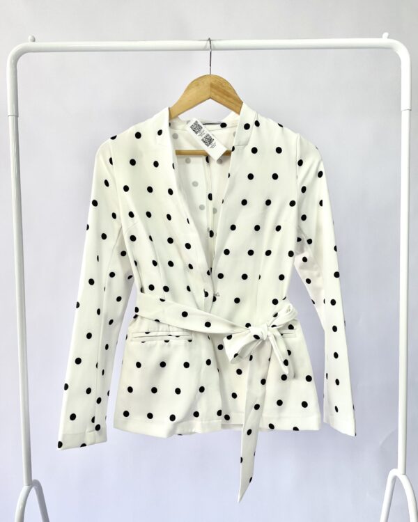 Blazer poa branco AMARO - PP - VENDIDO SIST OTO