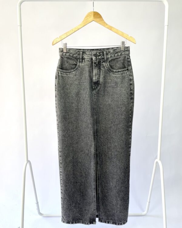 Saia longa jeans preta MIXED - 36 - VENDIDO SISTEMA OTO