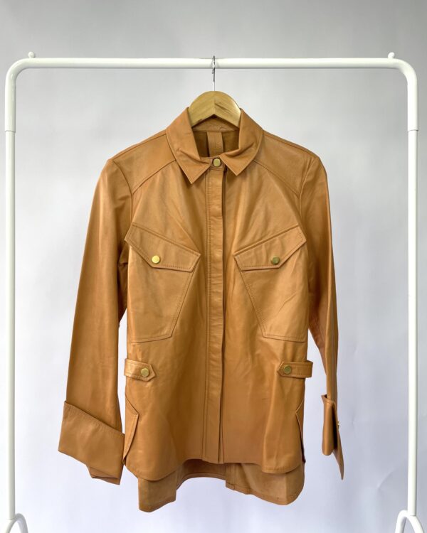 Camisa couro caramelo ANIMALE - 38 - VENDIDO SISTEMA OTTO