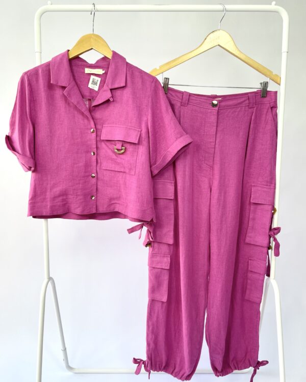 Conjunto blusa e calça fucsia NV - 38 - VENDIDO SIST OTO