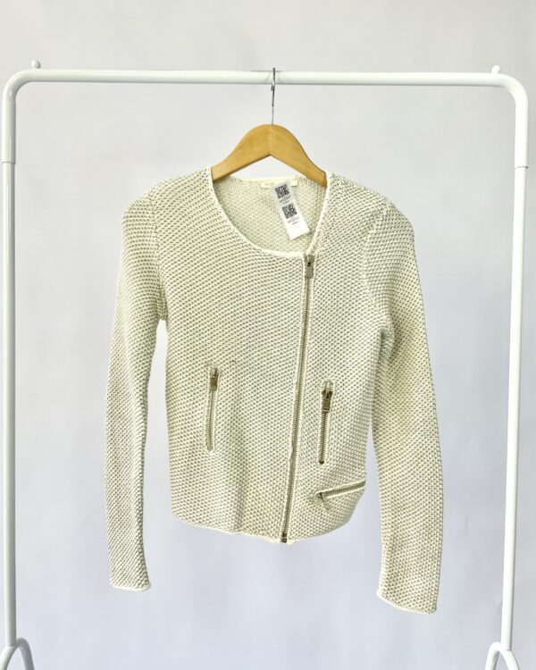 Jaqueta off white com lurex dourado MAJE - P - VENDIDO SISTEMA OTO