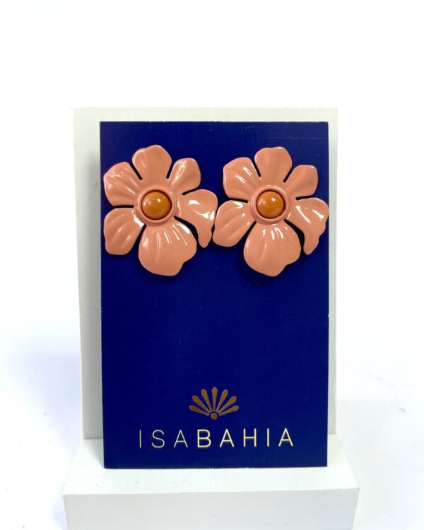 Brinco flor media ISA BAHIA - VENDIDO SISTEMA OTO