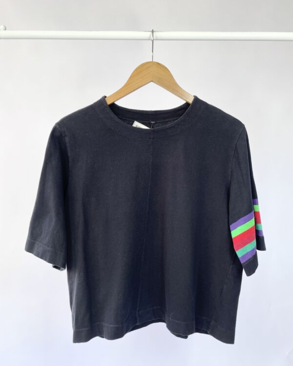 Blusa preta com detalhes na manga OSKLEN - P VENDIDO SISTEMA OTO