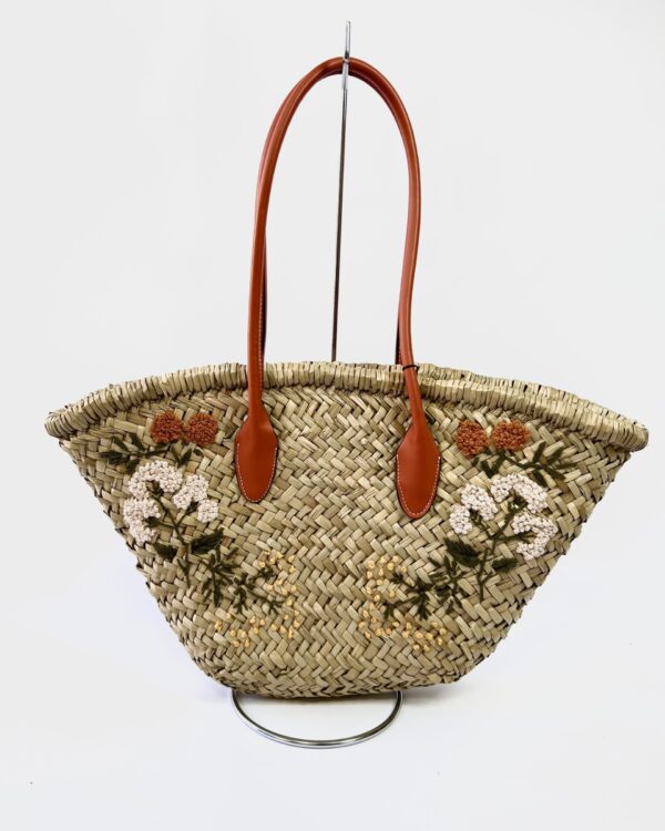 Bolsa palha com bordados ZARA *nunca usado*