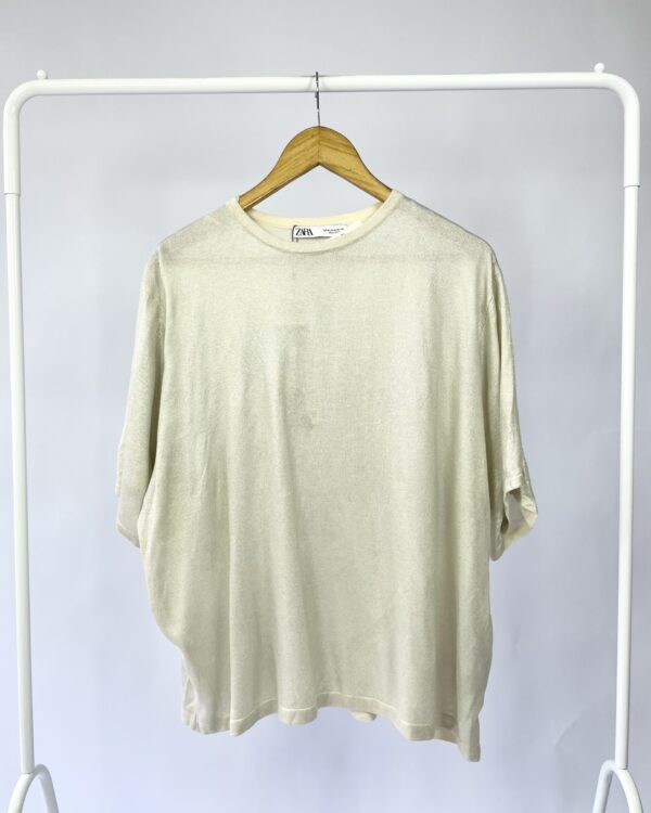 Blusa prata ZARA - M *nunca usado* - VENDIDO SISTEMA OTO