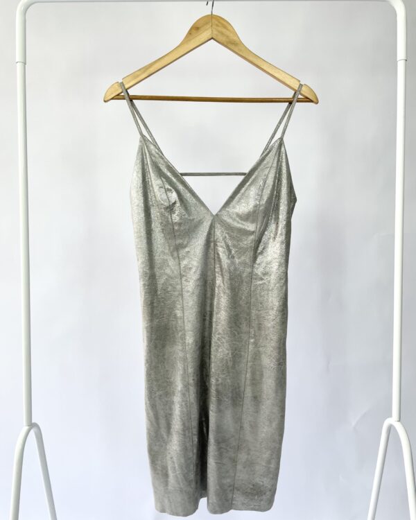 Vestido curto prata JOHN JOHN - M - VENDIDO SIST OTO