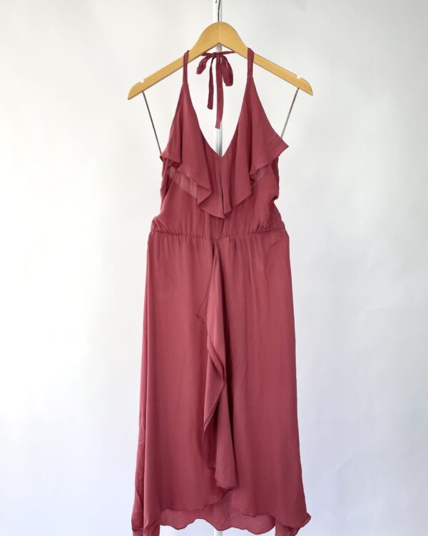Vestido midi de seda rosa ATEEN - P - VENDIDO SISTEMA OTTO