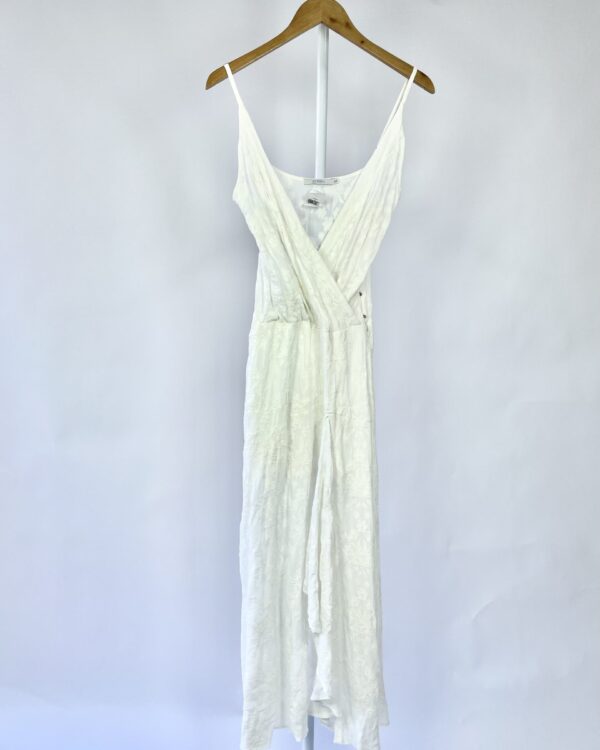 Vestido midi branco com bordado ATEEN - 38 - VENDIDO SIST OTO