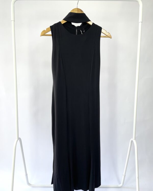 Vestido preto malha fria com detalhe ZIBBA - P  - VENDIDO SIST OTO