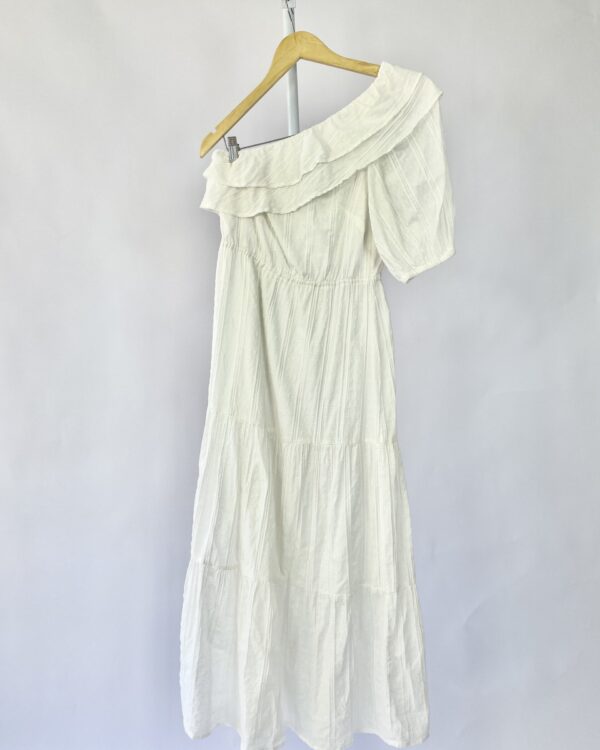 Vestido midi branco com fios de lurex MARIA FILO - P - VENDIDO SISTEMA OTTO