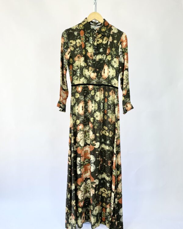 Vestido longo estampa flores SACADA - 38 - VENDIDO SISTEMA OTTO