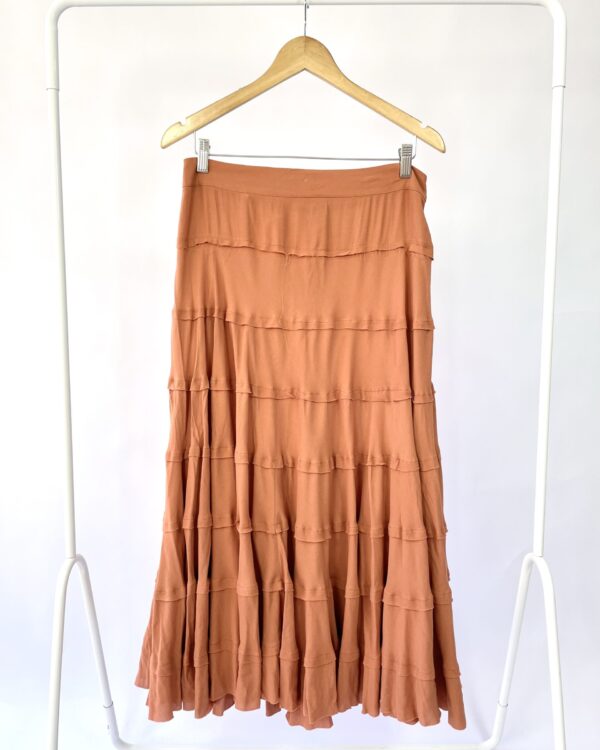 Saia midi marrom PEEPOU - M - VENDIDO SISTEMA OTTO