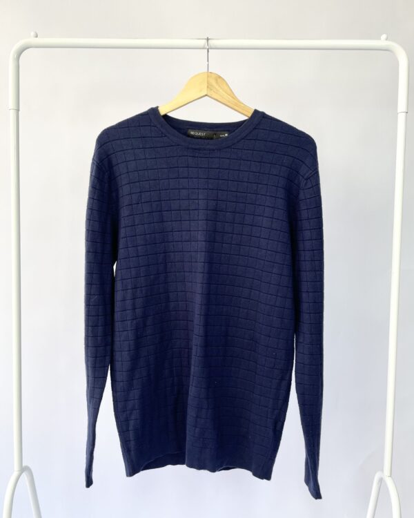 Casaco tricot azul marinho REQUEST - M - VENDIDO SISTEMA OTO