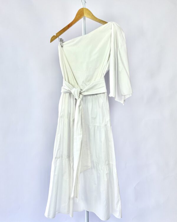 Vestido longo branco um ombro so ANDREA MARQUES - 40