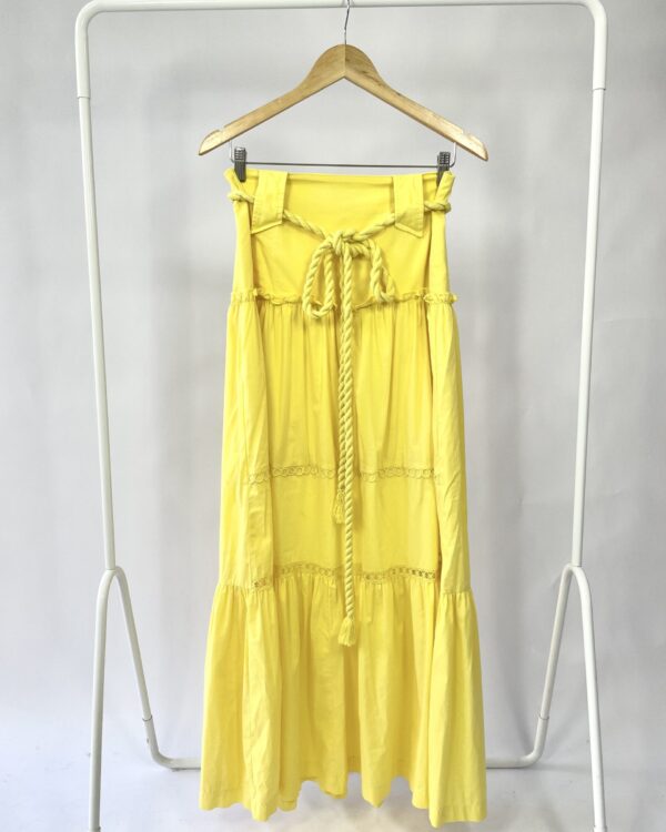 Saia longa amarela cinto de corda TUART - M - VENDIDO SISTEMA OTO