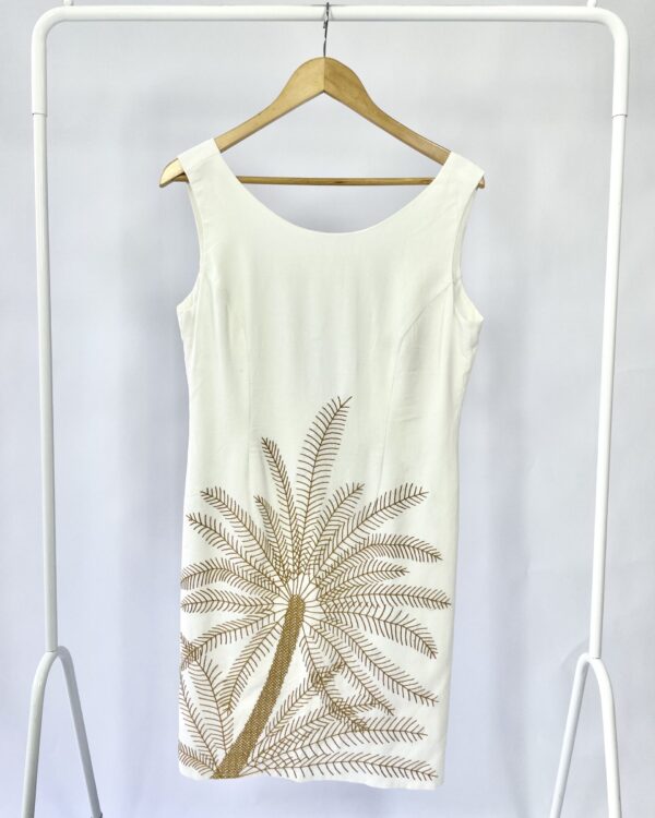 Vestido curto branco com bordados BALNEARE - G - VENDIDO SISTEMA OTO