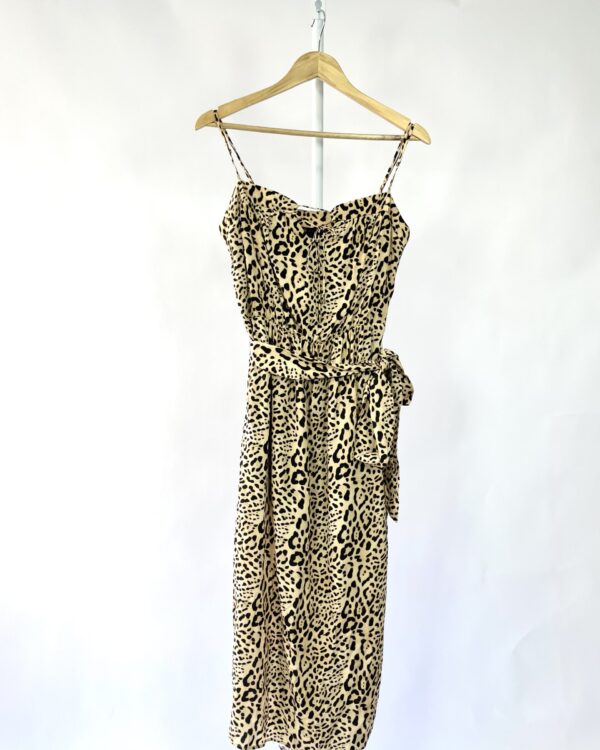Vestido midi onça  VIX - P - VENDIDO SISTEMA OTTO