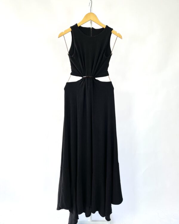 Vestido longo recortes na cintura ANIMALE - P - VENDIDO SIST OTO