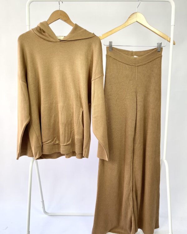 Conjunto calça de tricot marrom ARAGANA - M - VENDIDO SIST OTO