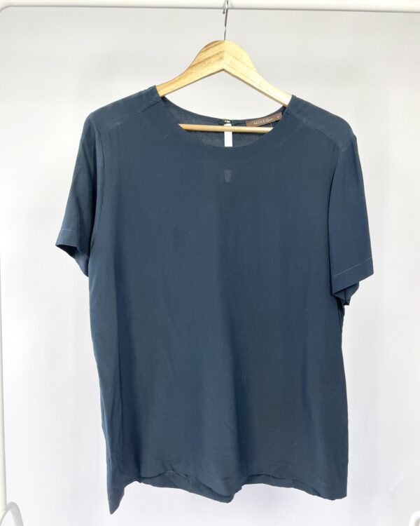 Blusa seda azul marinho MIXED - G - VENDIDO SIST OTO