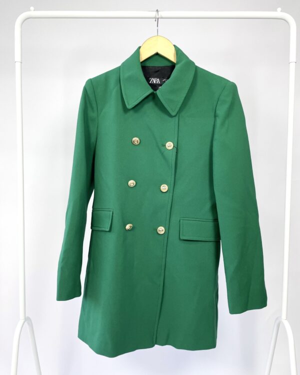 Maxi blazer verde ZARA - M *NUNCA USADO* - VENDIDO SISTEMA OTO