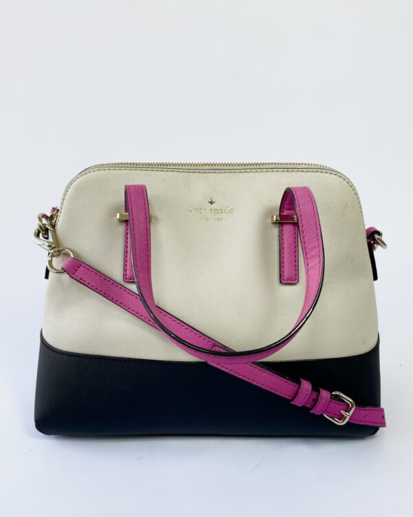 Bolsa bege com alça rosa KATE SPADE - VENDIDO SISTEMA OTO