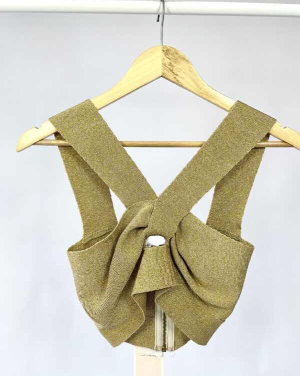 Croped tricot dourado  LITT - P-vendido sistema otto