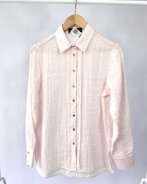 Camisa linho com algodão rose ZARA - PP - VENDIDO SIST OTO
