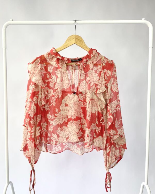 Blusa seda com top estampada BOBO - 38 - VENDIDO SISTEMA OTO