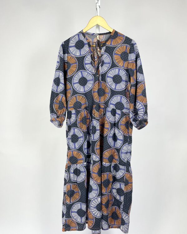 Vestido azul com estampa SARDINA - 40 - VENDIDO SISTEMA OTTO