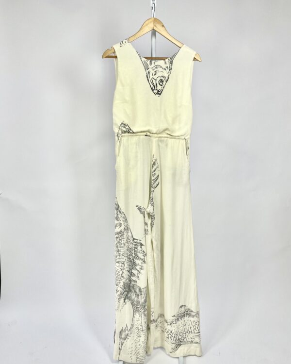 Macacao off white com estampa JUNIOR COSTA - PP - VENDIDO SISTEMA OTO