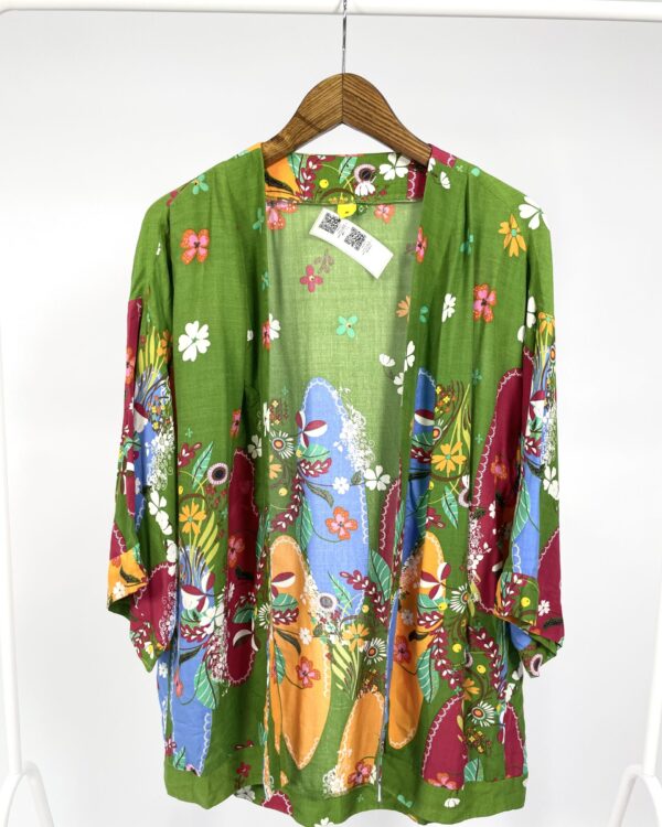 Kimono verde estampada FARM - P - VENDIDO SISTEMA OTO