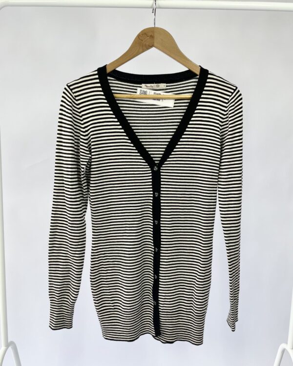 Casaqueto tricot p&b listrado MARIA FILÓ - P - VENDIDO SISTEMA OTTO