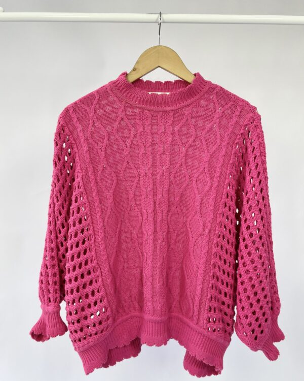 Casaco tricot rosa NK - M- vendido sistema otto