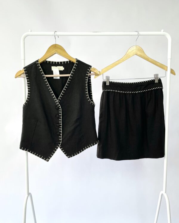 Conjunto preto linho VALONIA VERAS - P - VENDIDO SISTEMA OTO