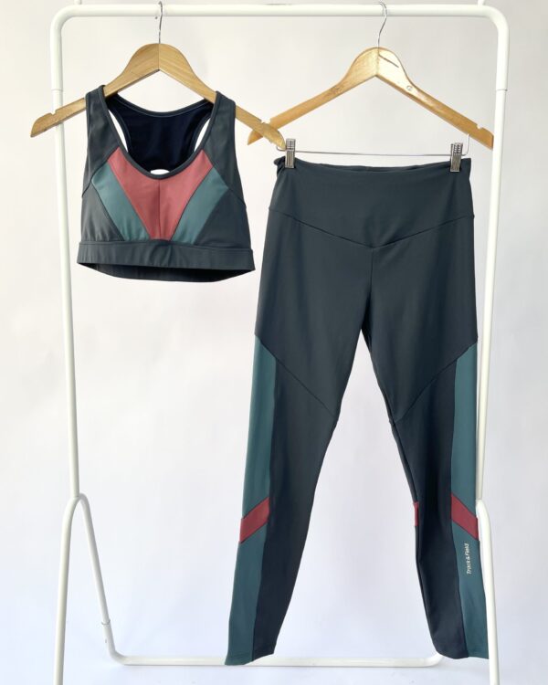 Conjunto azul e bordo calça e top  TRACK&FIELD- G - VENDIDO SISTEMA OTO