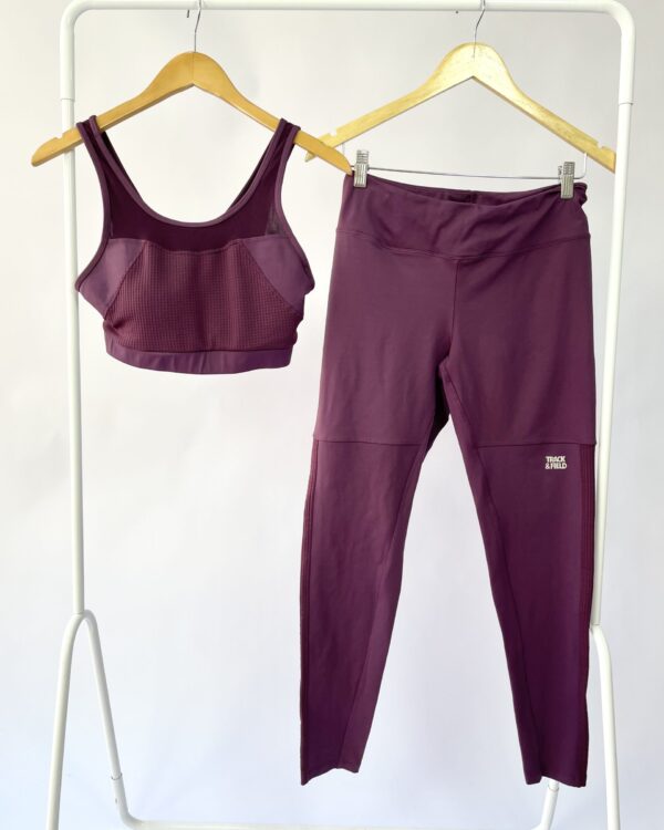 Conjunto roxo top e calça  TRACK&FIELD - G