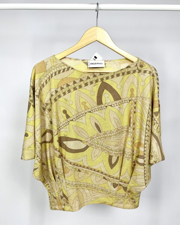 Blusa champagne com lurex EMILIO PUCCI- 38 - VENDIDO SISTEMA OTO