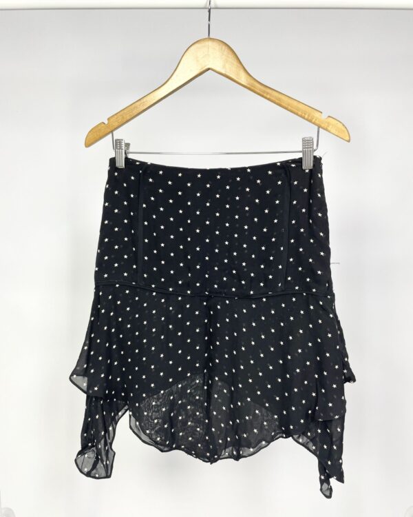 Saia preta curta com estrelas ATEEN - 36