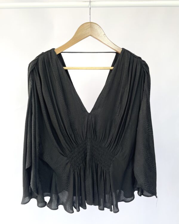 Bata preta com estampa ANIMALE - P - VENDIDO SISTEMA OTTO