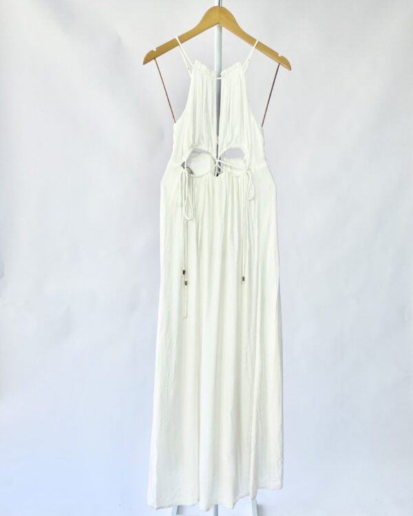 Vestido branco recortado com lurex ANIMALE - P - VENDIDO SISTEMA OTO